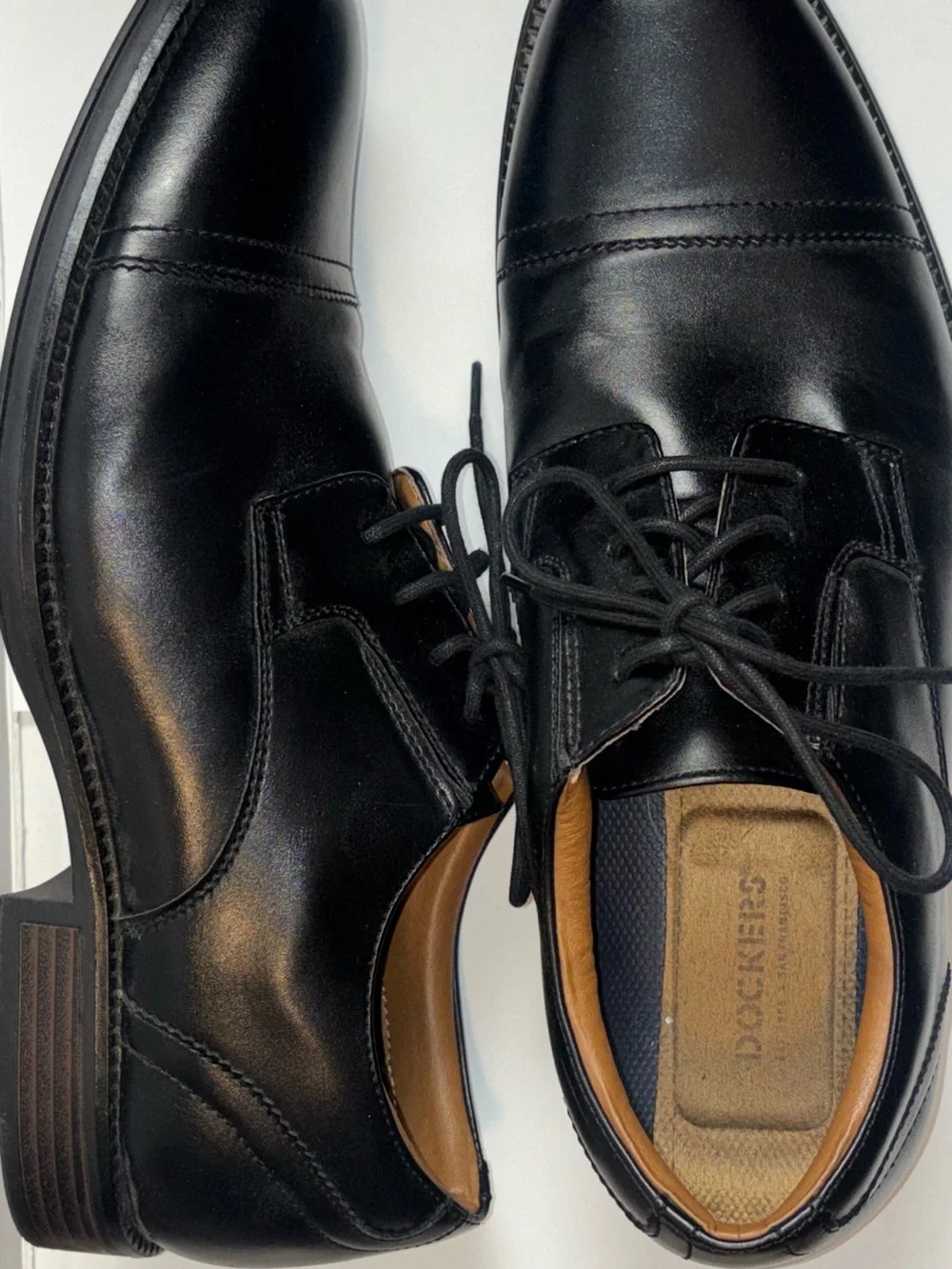 Dockers Garfield Cap Toe Oxford Dress Shoes Black Men's Size 9.5 Style #90-36454